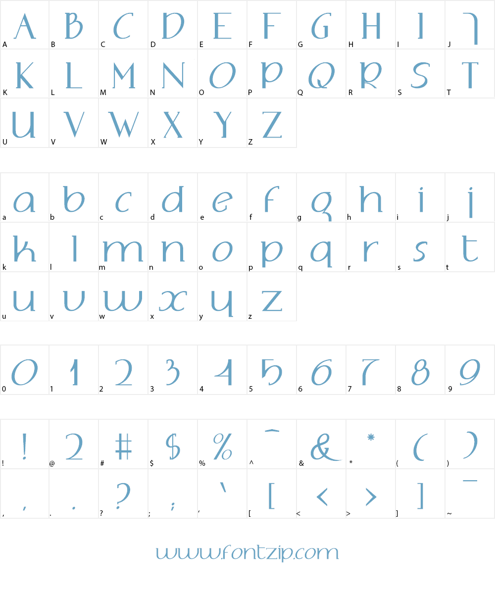 Adolphus Serif Font Character